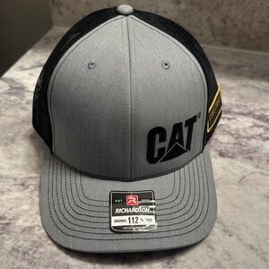 Cat caterpillar construction Gray and Black Trucker Hat